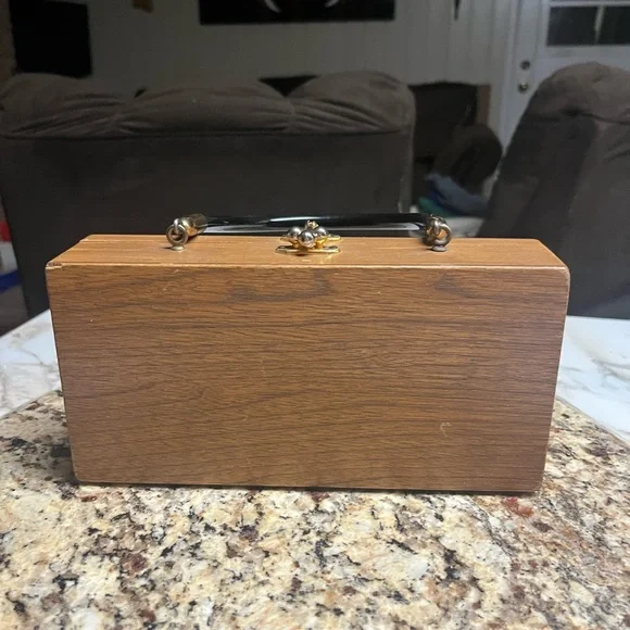 Enid Collin’s • Vintage • 1960’s • Wooden Box Bag • Night Owl • Beaded - Picture 13 of 14